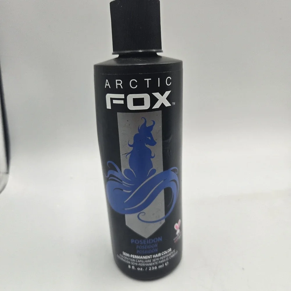 New ARCTIC FOX Semi-Permanent Hair Dye Blue Poseidon Vegan Ammonia-Free 8 Fl Oz
